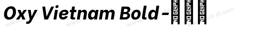 Oxy Vietnam Bold字体转换